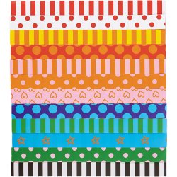 Guirlandestrimler med print, m&oslash;nstret, L: 16 cm, B: 15 mm, 2400 stk./ 1 pk.