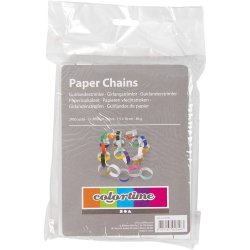 Guirlandestrimler, L: 16 cm, B: 15 mm, ass. farver, 2400 stk./ 1 pk.