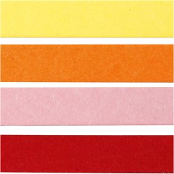 Quillingpapir, L: 78 cm, B: 5 mm, 120 g, orange, pink, r&oslash;d, gul, 100 stk./ 1 pk.