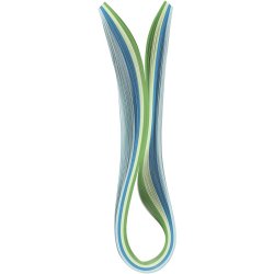 Quillingpapir, L: 78 cm, B: 5 mm, 120 g, bl&aring;, gr&oslash;n, limegr&oslash;n, turkis, 100 stk./ 1 pk.