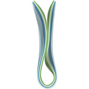 Quillingpapir, L: 78 cm, B: 5 mm, 120 g, blå, grøn, limegrøn, turkis, 100 stk./ 1 pk.
