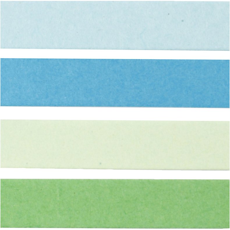 Quillingpapir, L: 78 cm, B: 5 mm, 120 g, bl&aring;, gr&oslash;n, limegr&oslash;n, turkis, 100 stk./ 1 pk.