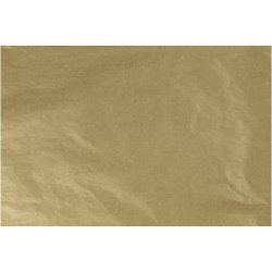Silkepapir, ark 50x70 cm, 17 g, guld, 25 ark/ 1 pk.