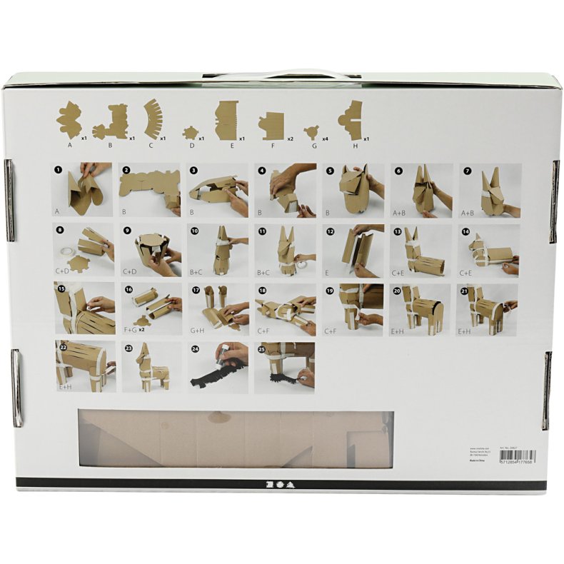 Pi&ntilde;ata, str. 39x13x55 cm, pastelfarver, 1 stk.