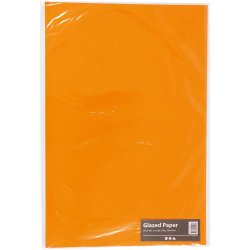 Glanspapir, ark 32x48 cm, 80 g, orange, 25 ark/ 1 pk.
