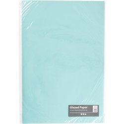 Glanspapir, ark 32x48 cm, 80 g, turkis, 25 ark/ 1 pk.