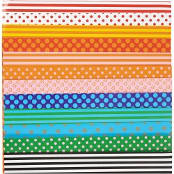 Glanspapir, m&oslash;nstret, ark 32x48 cm, 80 g, ass. farver, 100 ass. ark/ 1 pk.