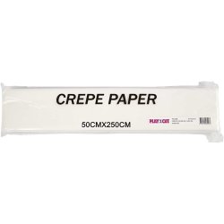 Crepepapir, ark 50x250 cm, hvid, 10 l&aelig;g/ 1 pk.