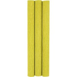 Crepepapir, ark 25x60 cm, Str&aelig;k/crepe: 180%, 105 g, lys gr&oslash;n, 3 ark/ 1 pk.
