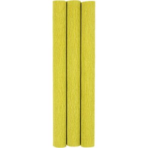 Crepepapir, ark 25x60 cm, Stræk/crepe: 180%, 105 g, lys grøn, 3 ark/ 1 pk.
