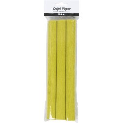 Crepepapir, ark 25x60 cm, Str&aelig;k/crepe: 180%, 105 g, lys gr&oslash;n, 3 ark/ 1 pk.