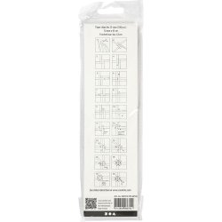 Stjernestrimler, L: 45 cm, diam. 4,5 cm, B: 10 mm, hvid, 100 strimler/ 1 pk.