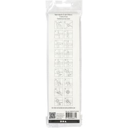 Stjernestrimler, L: 45 cm, diam. 6,5 cm, B: 15 mm, hvid, 100 strimler/ 1 pk.