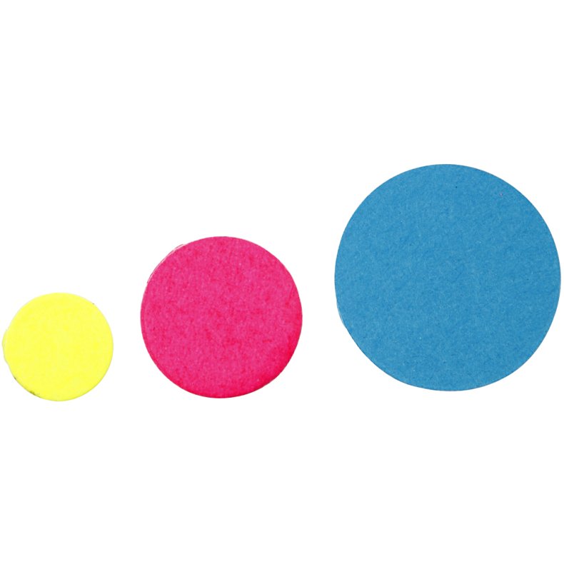 Kartonmosaik, rund, diam. 10+15+20 mm, 180 g/ 1 pk.