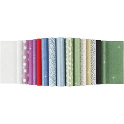 Glitterpapir i blok, A4, ark 210x297 mm, 150 g, 30 ark/ 1 stk.