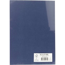 Karton, A4, ark 210x297 mm, 180 g, m&oslash;rk bl&aring;, 20 ark/ 1 pk.