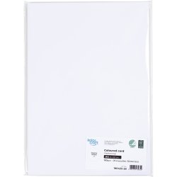 Karton, A4, 180 g, hvid, 25 ark/ 1 pk.
