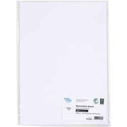 Karton, A4, 220 g, hvid, 10 ark/ 1 pk.