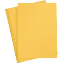 Karton, A4, 180 g, lys gul, 25 ark/ 1 pk.