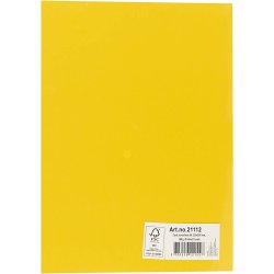 Karton, A4, ark 210x297 mm, 180 g, solgul, 20 ark/ 1 pk.