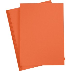 Karton, A4, ark 210x297 mm, 180 g, orange, 20 ark/ 1 pk.