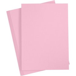 Karton, A4, ark 210x297 mm, 180 g, lys pink, 20 ark/ 1 pk.