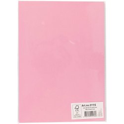 Karton, A4, ark 210x297 mm, 180 g, lys pink, 20 ark/ 1 pk.