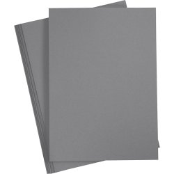 Karton, A4, 180 g, gr&aring;, 25 ark/ 1 pk.