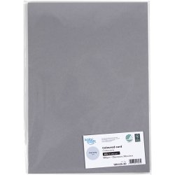 Karton, A4, 180 g, gr&aring;, 25 ark/ 1 pk.
