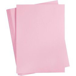 Karton, A2, ark 420x594 mm, 180 g, lys pink, 100 ark/ 1 pk.
