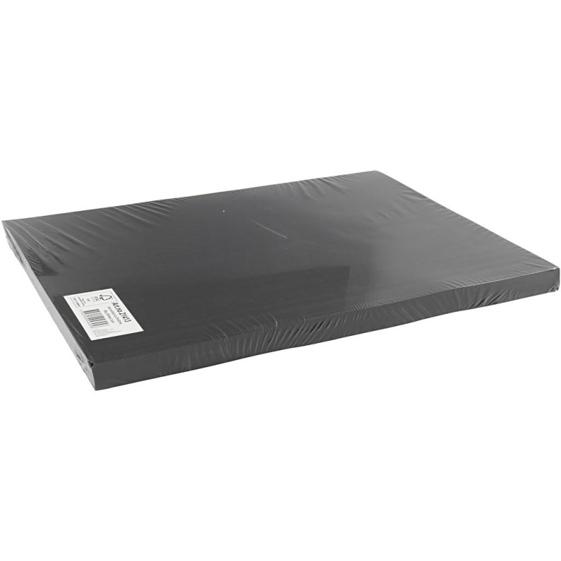 Karton, A3, ark 297x420 mm, 180 g, sort, 100 ark/ 1 pk.