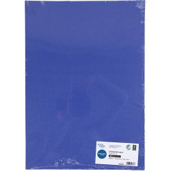 Karton, A3, 180 g, m&oslash;rk bl&aring;, 25 ark/ 1 pk.