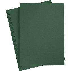 Karton, A3, 180 g, m&oslash;rk gr&oslash;n, 25 ark/ 1 pk.