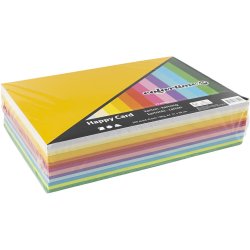 For&aring;rskarton, A4, ark 210x297 mm, 180 g, ass. farver, 300 ass. ark/ 1 pk.