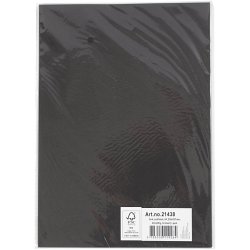 Karton, A4, ark 210x297 mm, 210-220 g, sort, 10 ark/ 1 pk.