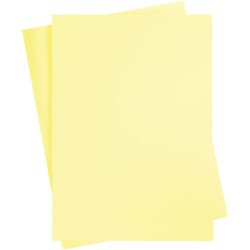 Karton, A2, ark 420x594 mm, 180 g, lys gul, 10 ark/ 1 pk.