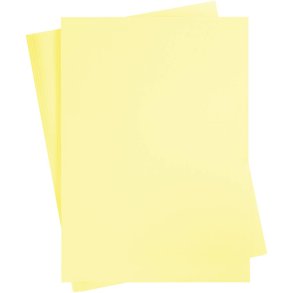 Karton, A2, ark 420x594 mm, 180 g, lys gul, 10 ark/ 1 pk.