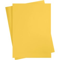 Karton, A2, ark 420x594 mm, 180 g, solgul, 10 ark/ 1 pk.
