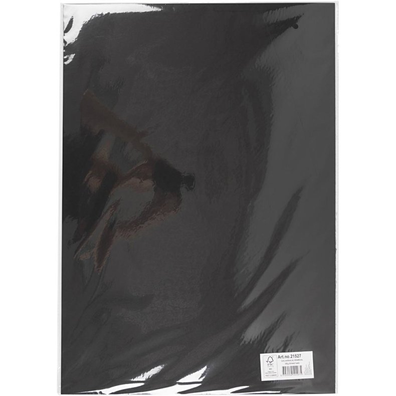 Karton, A2, ark 420x594 mm, 180 g, sort, 10 ark/ 1 pk.