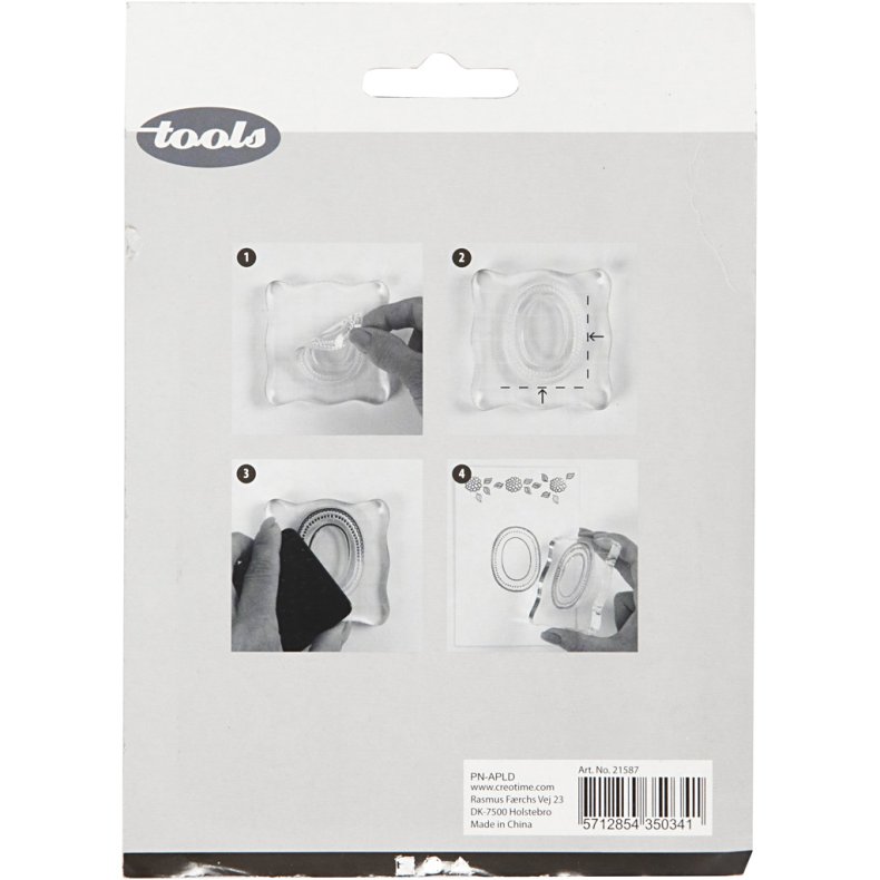 Akrylblok , str. 10x10 cm, tykkelse 1 cm, 1 stk.