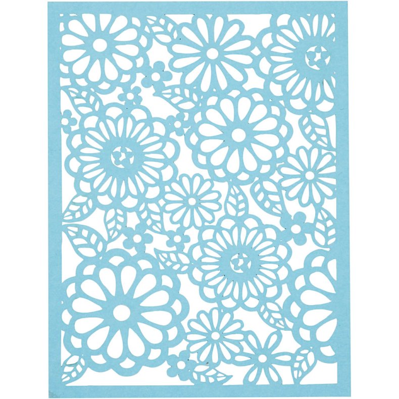 Blondekarton i blok, A6, ark 104x146 mm, 200 g, bl&aring;, lysebl&aring;, m&oslash;rk bl&aring;, lilla, 24 stk./ 1 pk.