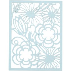 Blondekarton i blok, A6, ark 104x146 mm, 200 g, bl&aring;, lysebl&aring;, m&oslash;rk bl&aring;, lilla, 24 stk./ 1 pk.