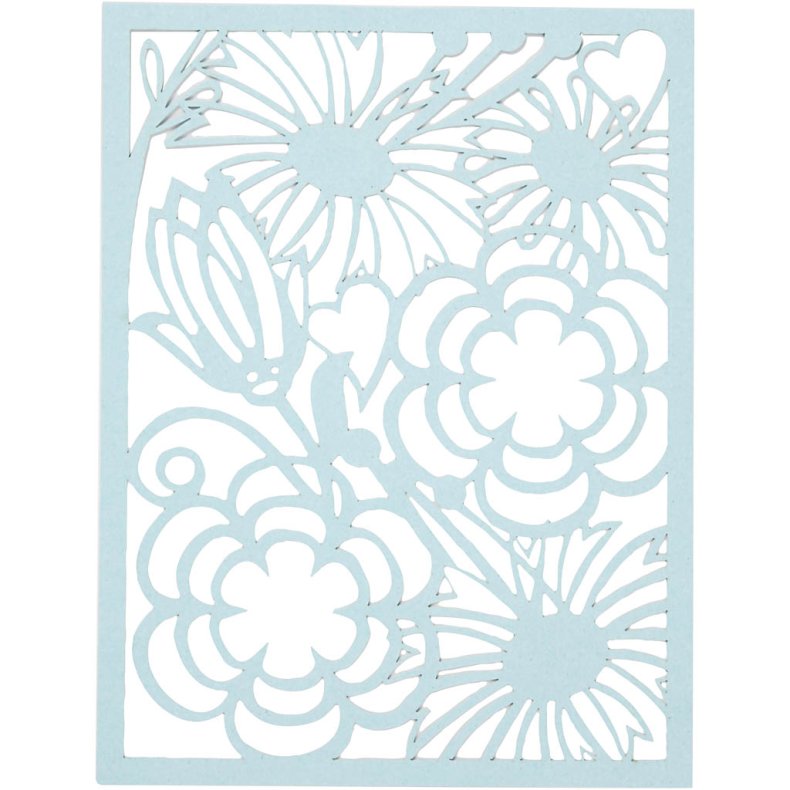 Blondekarton i blok, A6, ark 104x146 mm, 200 g, bl&aring;, lysebl&aring;, m&oslash;rk bl&aring;, lilla, 24 stk./ 1 pk.