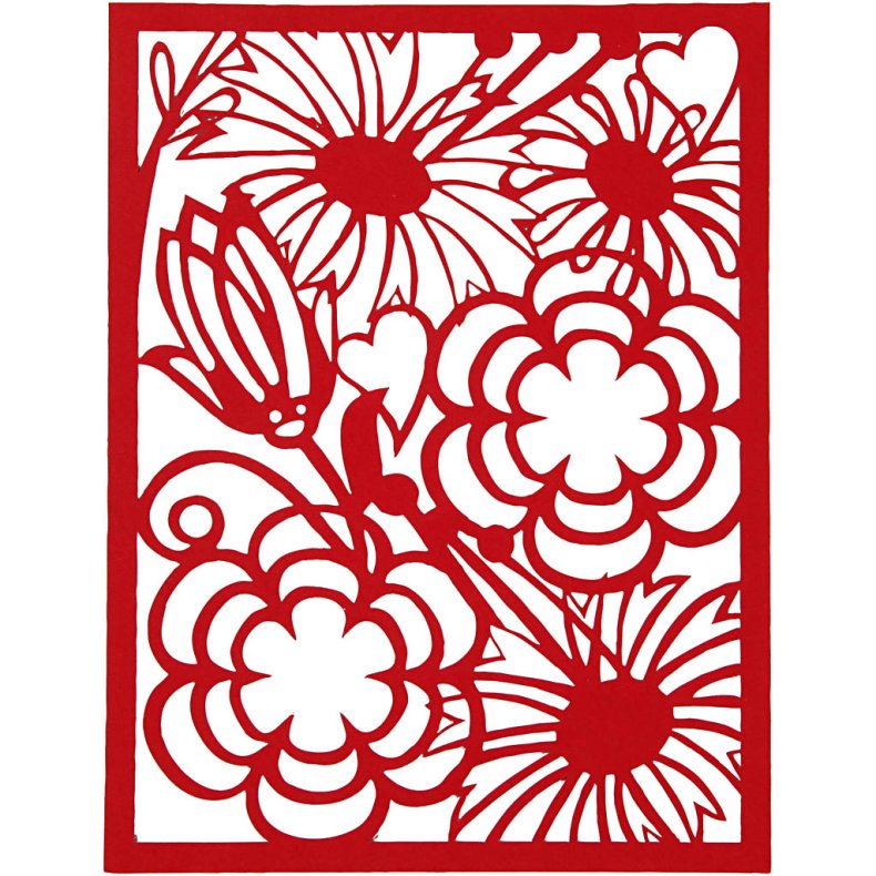 Blondekarton i blok, A6, ark 104x146 mm, 200 g, orange, pink, r&oslash;d, rosa, 24 stk./ 1 pk.