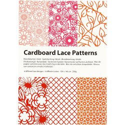 Blondekarton i blok, A6, ark 104x146 mm, 200 g, orange, pink, r&oslash;d, rosa, 24 stk./ 1 pk.