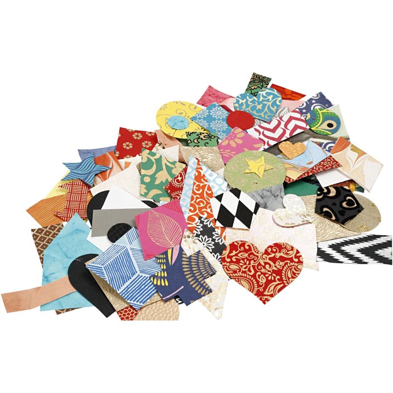 H&aring;ndlavet Papir, str. 25-130 mm, 110 g, 500 g/ 1 pk.