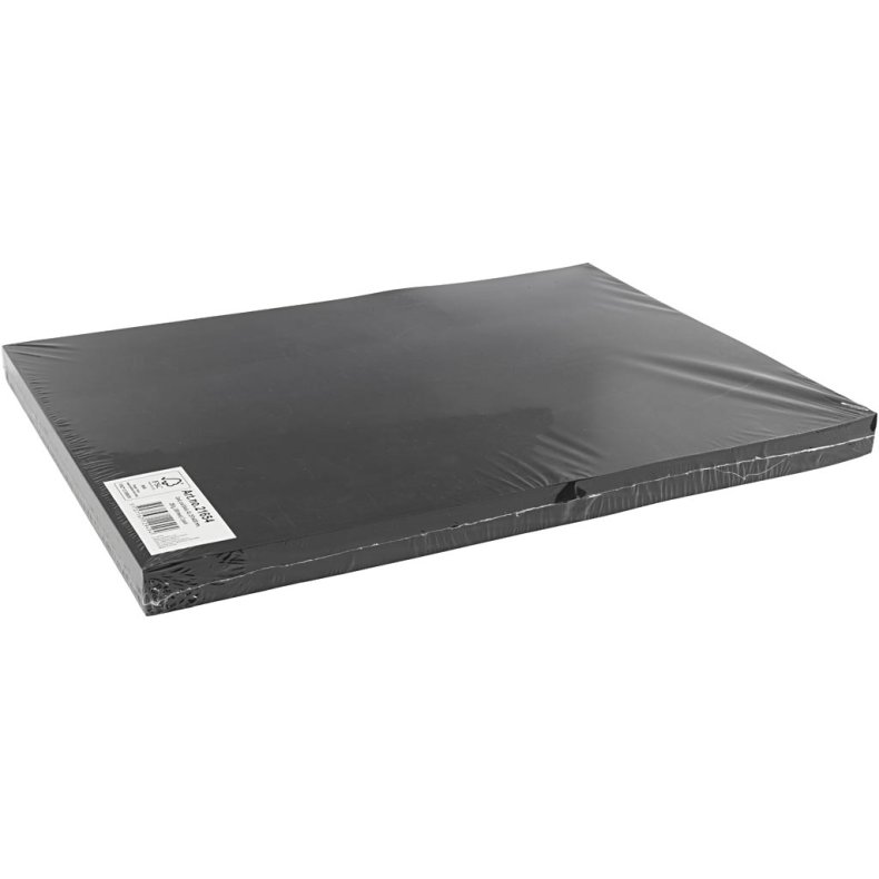 Karton, A3, ark 297x420 mm, 200 g, sort, 100 ark/ 1 pk.