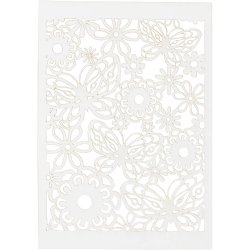 Blondekarton, ark 10,5x15 cm, 200 g, hvid, 10 stk./ 1 pk.