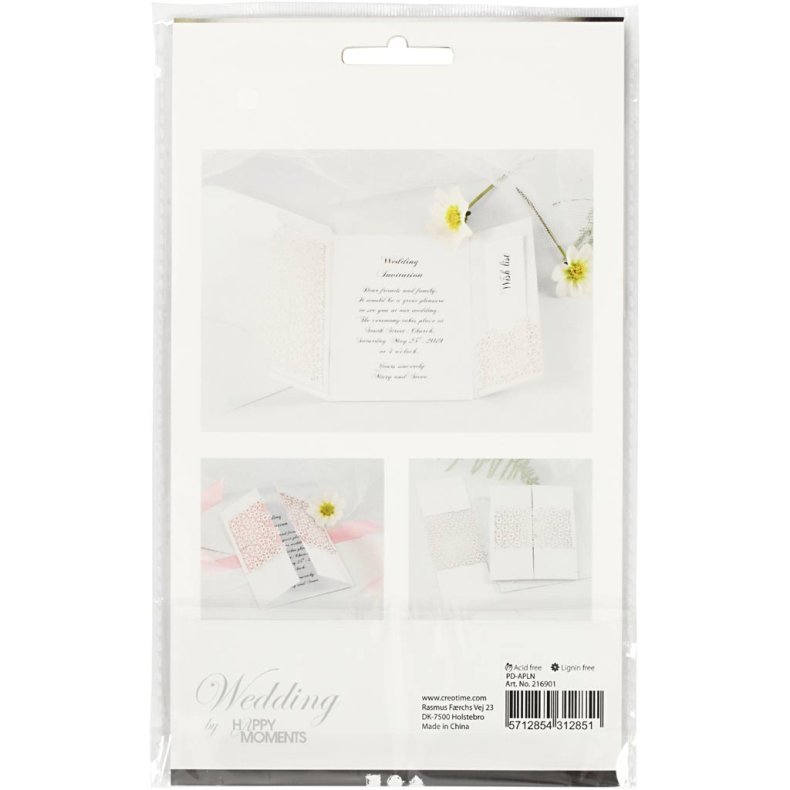 Blondekarton, ark 10,5x15 cm, 200 g, hvid, 10 stk./ 1 pk.