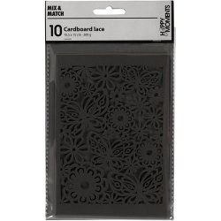 Blondekarton, ark 10,5x15 cm, 200 g, sort, 10 stk./ 1 pk.